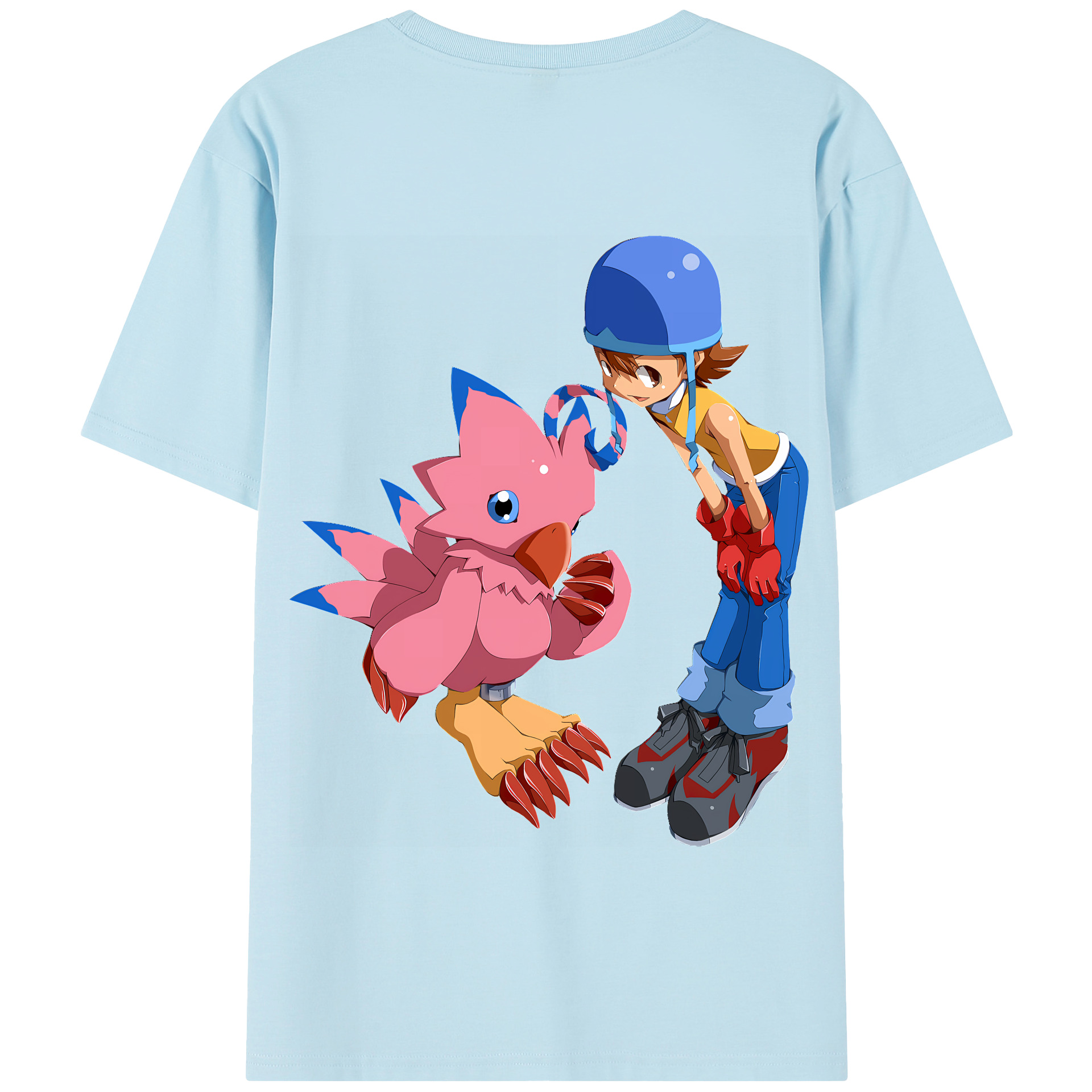 （画像用） Digimon デジタルモンスター/デジモン 綿100％半袖Tシャツ（背面プリント）